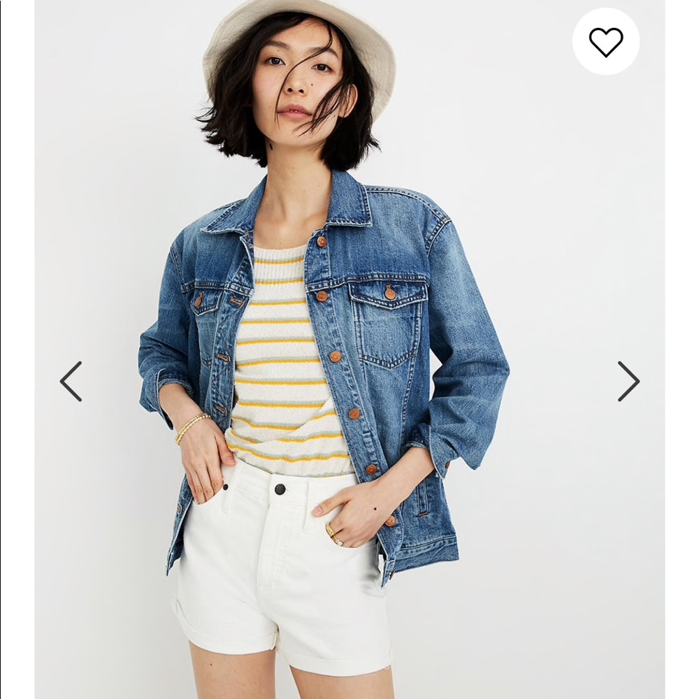 Madewell perfect white denim short